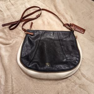 Fossil Leather Crossbody Bag multi-tone